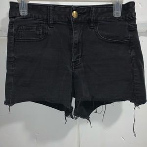 Black jean shorts
